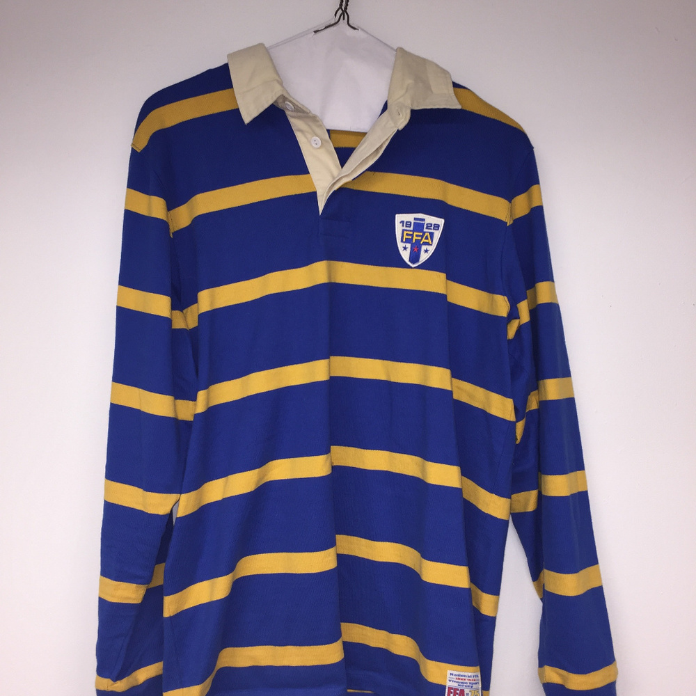Vintage National FFA Blue & Gold Stripe Rugby